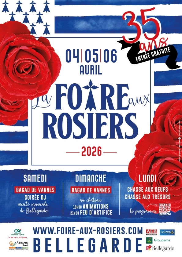 Affiche officielle de la foire aux rosiers 2026